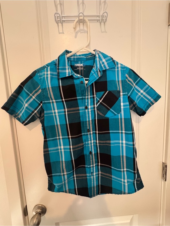 Tony Hawk Other - Tony Hawk Boys Short-Sleeve Plaid Button-Up Shirt